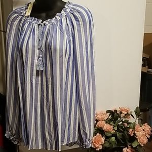 *NWT Ruffled round neck longsleeves